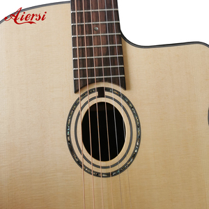 Guitarra Acústica de <span class=keywords><strong>Jazz</strong></span> Estilo Gitano Hecha a Mano de Grado Profesional Personalizada, Marca Aiersi, Fabricada en China, Vintage, con Tapa Arqueada y Cutaway - Product Image 6