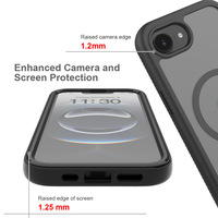 Étui de téléphone portable magnétique à double couche TPU+PC pour iPhone 12 13 14 Pro 15 16 Plus 16e 17e 17 Air Pro Max