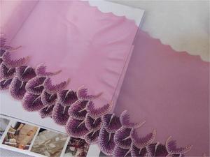 Vải Ren Tay Thiết Kế Bán Sỉ Ren Cô Dâu Màu Tím Trang Trí Thêu Móc Tay Rộng 22Cm Mới Nhất Cho Trang Phục - Product Image 5