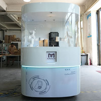 Distributeur automatique de café robotisé d'intérieur, marque Franke, capacité 150-200 tasses de 8 oz, application WeChat