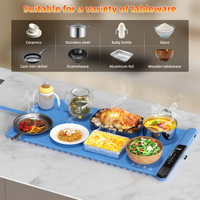 Nouveau produit : Plateau chauffant pliable en silicone, tapis chauffant électrique pour aliments, tapis chauffant pour aliments avec température réglable