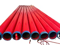 Tube de transport de marchandises ignifuge certifié UL/FM ASTM A53, extrémité rainurée, finition rouge RAL3000, 5,8-6 m pour système de lutte contre l'incendie