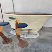 Meubles de bar sur mesure, bar de luxe pour la maison, comptoir de bar en forme de bateau