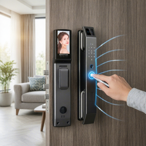 Serrure intelligente de sécurité à reconnaissance faciale 3D, interphone visuel, contrôle par application Tuya <span class=keywords><strong>WiFi</strong></span>, serrure de porte entièrement automatique à empreintes digitales pour la maison - Product Image 3