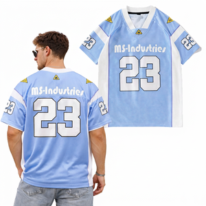 OEM Custom Logo Unisex American Football Jersey Y2K Streetwear Korte Mouw Geprint Polyester Private Label Fabrikant - Product Image 2