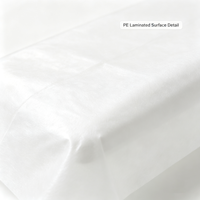 Rouleau de tissu non tissé PP laminé PE blanc, imperméable et résistant à l'huile, pour draps de lit médicaux et de beauté jetables - Vente en gros usine