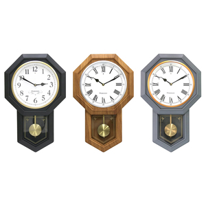 Horloge murale noire avec <span class=keywords><strong>pendule</strong></span> oscillant, sonnerie de Westminster à quartz, arrêt automatique la nuit, cadran facile à lire pour salon et <span class=keywords><strong>cuisine</strong></span> - Product Image 6