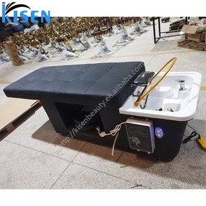 Kisen Good Design Shampoo <b>Bed</b> Massage Table <b>Space</b>-<b>saving</b> Salon Furniture Special Design Surface Slides Electrically - Product Image 1