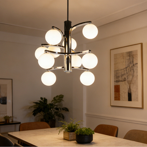 Lustre suspendu LED moderne et décoratif de luxe, design personnalisé par le fabricant, en fer et verre, haute luminosité, garantie de 3 ans - Product Image 1