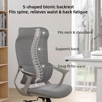 Chaise de bureau ergonomique à dossier haut en maille, chaise de bureau pivotante réglable en hauteur avec accoudoirs