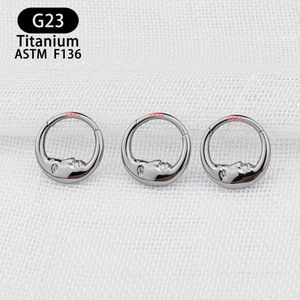 Anneau de nez en titane G23 10 mm, épaisseur 1,2 mm, bijoux de piercing sans soudure, unisexe - Product Image 2