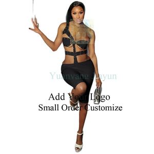 Ensemble <span class=keywords><strong>pantalon</strong></span> et veste décontracté en maille transparente à découpes sexy - Product Image 1