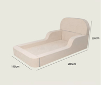 Soporte ODM OEM, Cama Sofá Infantil Moderna y Minimalista, Estructura de Espuma, Cabecera de Tela Suave, Base Ancha, para Uso en Escuelas, Apartamentos y Dormitorios