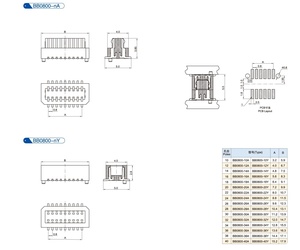 Conector de inserción lateral de ranura única con paso de 0.8 mm, conector de placa a placa, suministro de fábrica, conector SMT de 10-40 pines - Product Image 5