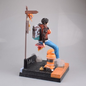 Statue de collection inspirée de Portgas <span class=keywords><strong>D</strong></span>. <span class=keywords><strong>Ace</strong></span>, 28,5 cm, style streetwear, avec base de scène et têtes interchangeables, pour collection <span class=keywords><strong>d</strong></span>'anime - Product Image 2