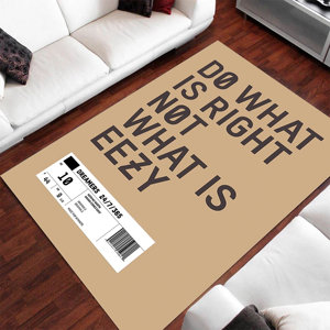 Faites ce qui est juste pas ce qui est facile tapis Hype chambre décor rue mode tapis Hit chaussures tapis Sneaker tapis de sol - Product Image 1