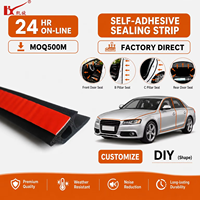 Bande d'étanchéité en caoutchouc EPDM autocollante, bande d'étanchéité pour fenêtres, portes et coffre de voiture, anti-poussière et anti-bruit, à découper sur mesure