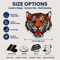 Patchs personnalisés de première qualité, motifs brodés, graphiques 3D, fabricant OEM, logo de marque, livraison directe pour veste en jean