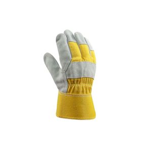 Gants de <span class=keywords><strong>soudeur</strong></span> élastiques résistants aux hautes températures, anti-brûlure, isolation thermique, gants en cuir de vachette épaissis - Product Image 2