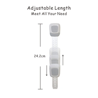 Probebi LH05 Serrure de sangle de sécurité d'angle à l'épreuve des enfants Serrure bébé réglable avec matériaux ABS et PE