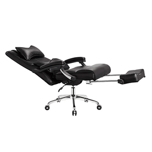 เก้าอี้สำนักงานหนัง PU แบบผ่อนคลายพร้อมที่วางเท้าแบบคลาสสิก - Product Image 4