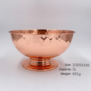 Custom Bar Party <strong>Tool</strong> Hammered Large Ice Bowl Wine Beer Ice Bucket Champagne Stainless Steel Metal Wine <strong>Cooler</strong> Chiller - Product Image 2