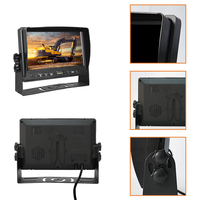 Monitor de Doble Canal de 7 Pulgadas con Sistema de Entrada de Video 1080P/720P, DC12-35V, para Monitoreo Multicanal de Punto Ciego en Vehículos