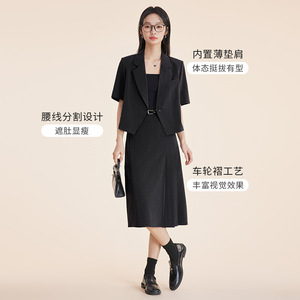 Women's Summer Short Sleeve Suit <b>Dress</b> Set Thin Style 2025 New Arrival High End Professional Interview Formal Suit For Petite - Product Image 4