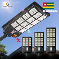Lampadaire Solaire Tout-en-un 300W pour l'extérieur, Étanche IP65, en ABS, avec Poteau et Télécommande, Stock Ghana, Livraison Rapide ETD BD 300