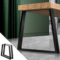 Support métallique base de table noire fabricants base métallique trapézoïdale pour table de conférence à base métallique