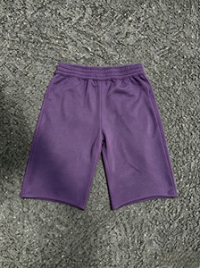 Pantalones Cortos Bermuda de Algodón Morado para Hombre, Cintura Media, Cordón Ajustable, Tejido Casual, Transpirable, Color Sólido - Product Image 2