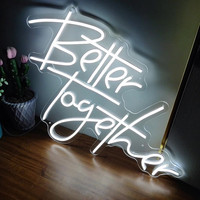 Enseignes lumineuses LED néon personnalisées pour mariage, vente en gros, avec indice de protection IP67, couleurs RVB, garantie de 2 ans, matériau acrylique, durée de vie de 50 000 heures