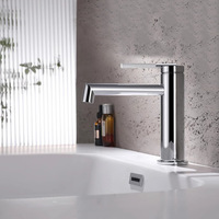 Robinet de lavabo monocommande chaud/froid à levier unique, double commande, avec raccordement 20 mm, finition gris anthracite brossé