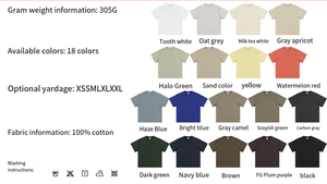 เสื้อยืดผู้ชายคุณภาพสูง พิมพ์ลาย 3 มิติ แบบสกรีน ขนาดใหญ่พิเศษ หนัก 305 กรัม คอเล็ก  สำหรับผู้ชาย - Product Image 6