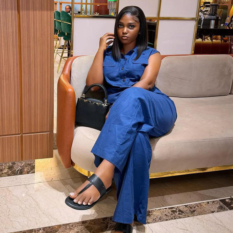 2025 Summer Spring Casual Street Wear Trending Boutique Sleeveless Cargo Top And Pant 2 Piece Set Women