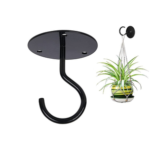 야외 장식 철 교수형 J 후크 발코니 정원 소매 디스플레이 창고 식물 천장 새 피더 후크 - Product Image 5