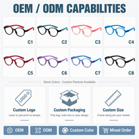 Lunettes anti-lumière bleue en silicone pour enfants, monture de lunettes pour enfants.