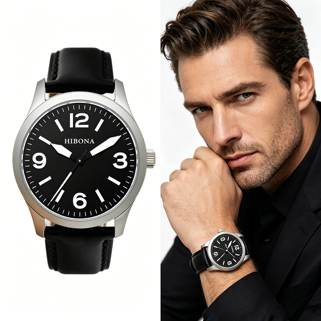 Customizable Design 3atm Water Resistant Quartz Movement Pointer Dial Casual Men Wrist Watch Sport Watch for Men