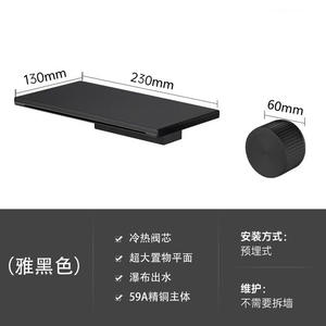 Robinet cascade chaud et froid pour lavabo, douchettes en cuivre pur, douchette encastrée préinstallée, accessoires de salle de bain - Product Image 5