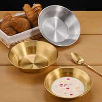 Bol à salade en acier inoxydable grande capacité, doré et argenté, pour soupes coréennes, riz, nouilles, ramen – Vaisselle de cuisine, récipient alimentaire