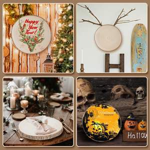 Rodajas <span class=keywords><strong>de</strong></span> tronco <span class=keywords><strong>de</strong></span> <span class=keywords><strong>madera</strong></span> natural sin terminar <span class=keywords><strong>de</strong></span> 10-30cm con diseño moderno <span class=keywords><strong>de</strong></span> logotipo personalizado para manualidades DIY y decoraciones <span class=keywords><strong>de</strong></span> boda independientes - Product Image 6