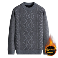 Nouveauté Hiver – Pull Homme Doux et Décontracté en Maille Torsadée Épaisse – Pull Ras du Cou Classique pour Homme