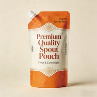 Sachets Doypack à bec verseur avec fenêtre pour pâte de tomate et sauce, 300 ml et 500 ml, fournis par l'usine