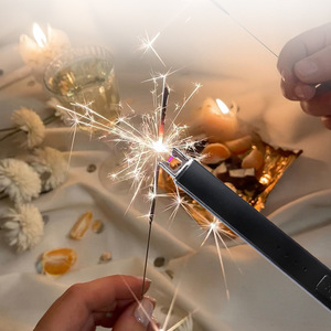 Arc Pulse USB Rechargeable Igniter Black Aluminum Alloy Scented Candle <b>Lighter</b> Windproof Function No - Product Image 2