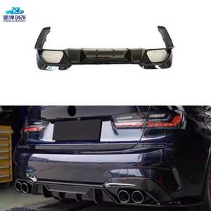 طقم تعديل هيكل السيارة لسيارات BMW G20/G28 قبل تحديث LCI، مصنوع من البلاستيك بلون أسود لامع، يشمل الشفة الخلفية والناشر، متوفر بالجملة من المصنع - Product Image 1