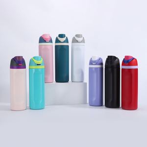 Botella de Agua OW2 Personalizada de 20oz, 24oz, 32oz, Aislada al Vacío, de Acero Inoxidable, con Asa y Pajita, Antiderrames, Doble Uso, Libre de BPA, para Gimnasio y Camping - Product Image 1
