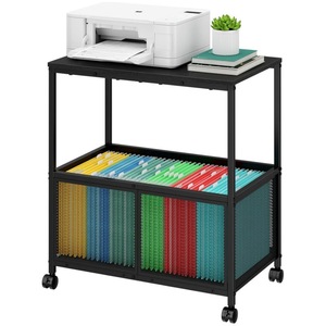 Rolling <b>file</b> cart with wooden tabletop, hanging <b>file</b> <b>organizer</b>, <b>file</b> cabinet <b>organizer</b>, printer holder - Product Image 1