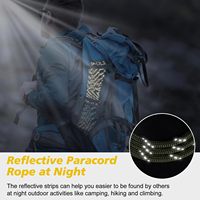Cordon de parachute double en nylon/polyester réfléchissant, 13 brins, 750 livres, 4 mm, 32 fils, haute résistance pour le camping, la pêche, la randonnée