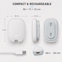 Stérilisateur de brosses à dents UV-C portable sans fil avec mini-boîte de désinfection intégrée pour les voyages d'affaires et la maison