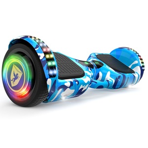 Trottinette électrique auto-équilibrante de 6,5 pouces avec moteur sans balais, lumières LED, capacité de charge de 100 kg, pour haut-parleur, camouflage rose - Product Image 1